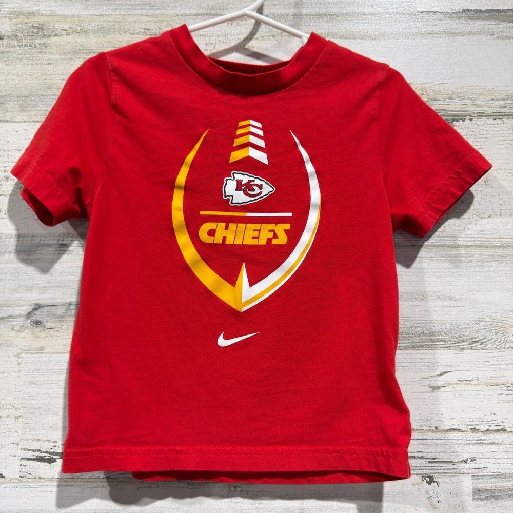 Nike T-Shirt Kids 3T Red Kansas City Chiefs Football Gameday Sporty EUC